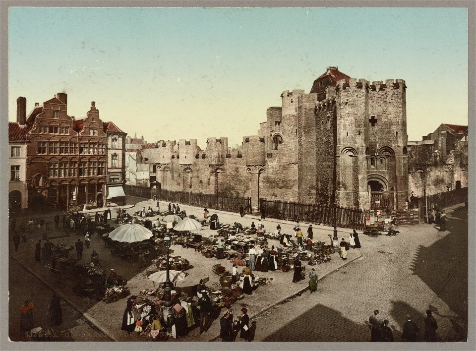 Market square by the Chateau des Comtes in Ghent, Belgium LCCN2006688000
