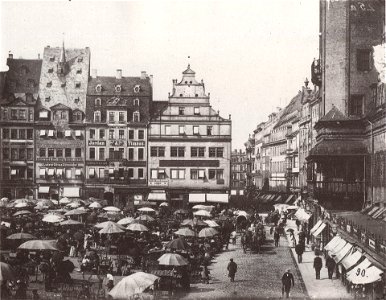 Markt Leipzig um 1882
