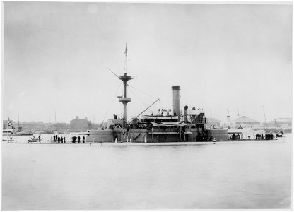 Monadnock (BM3), starboard side, in Chinese waters, ca. 1901 - NARA - 513018 photo