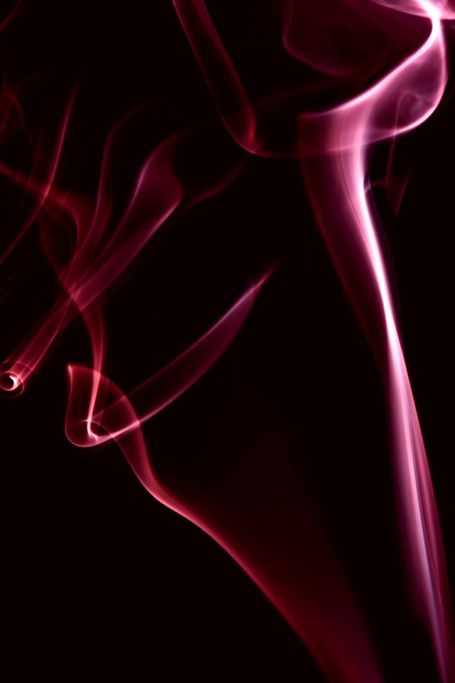 Pink abstract smoke on black