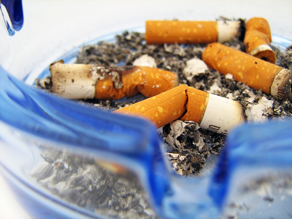 cigarettes in ashtray