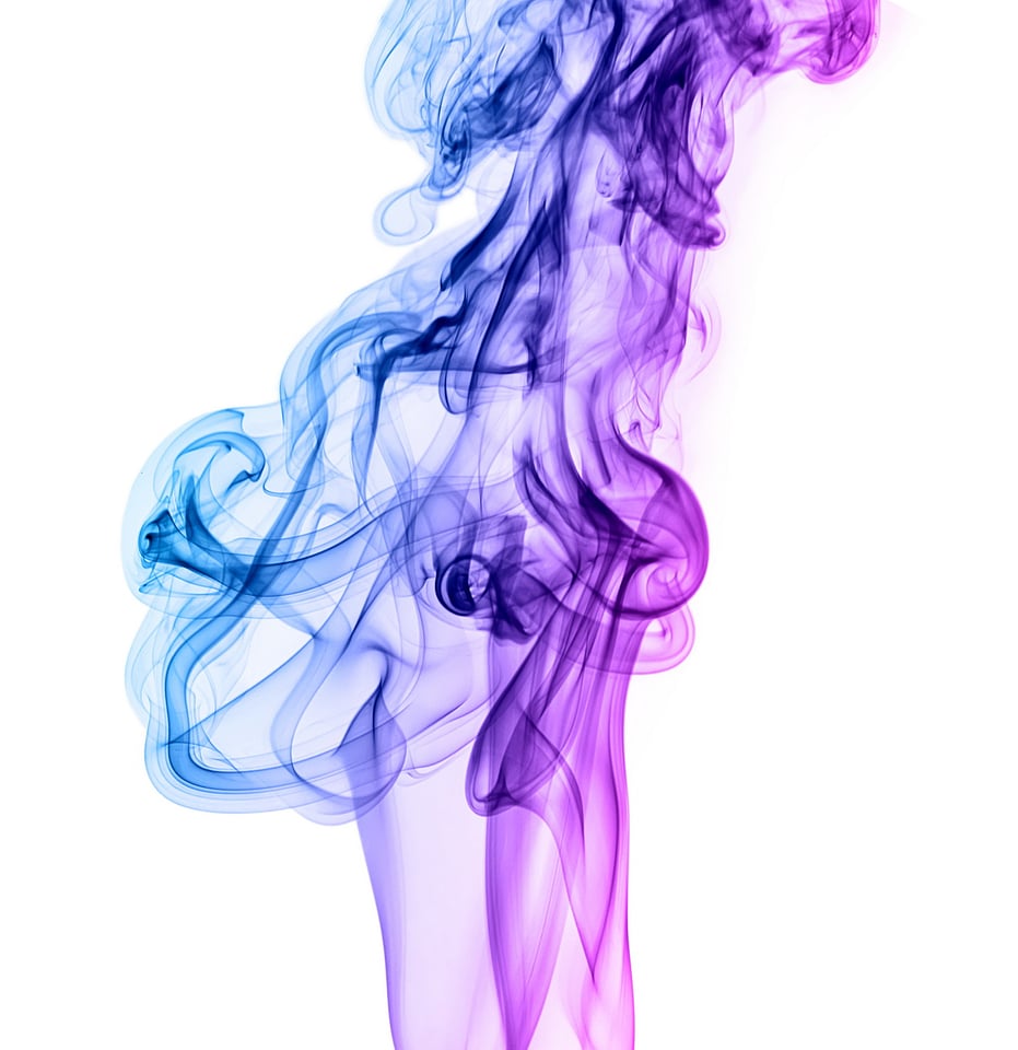 Blue and purple smoke