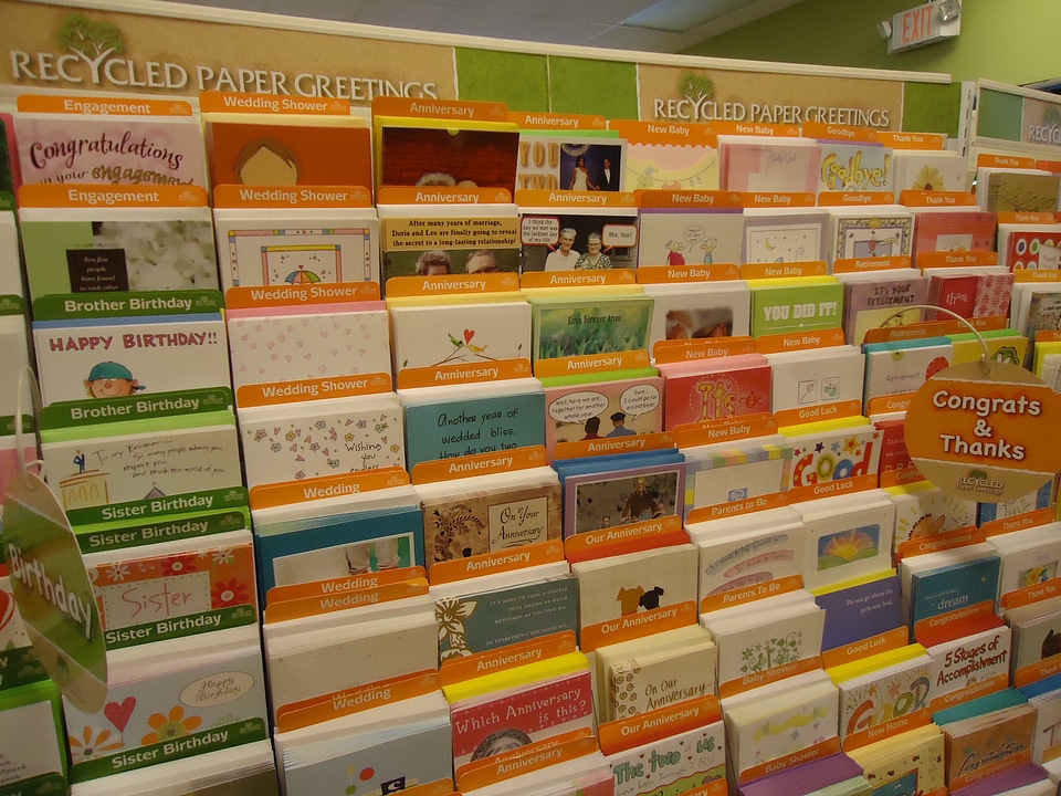 Greeting cards display