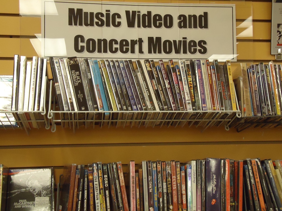 DVD movies display