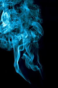 Blue cigarette smoke photo