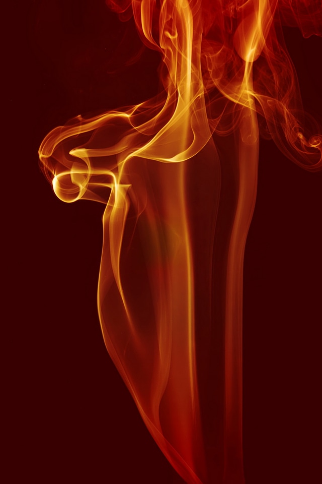 Red abstract swirl of smoke