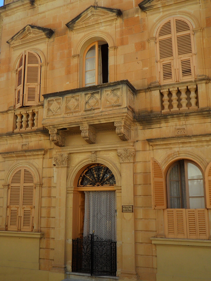 Limestone balcony decorated