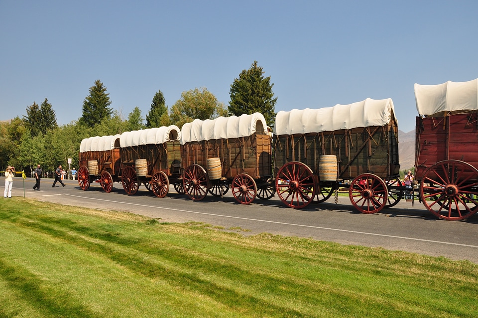 Cowboy western wagon photo