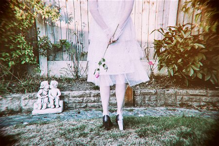 Woman White Dress photo