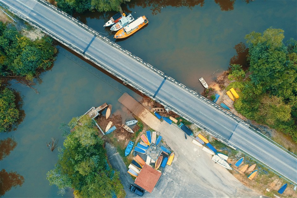Aerial Photo Of Bridge