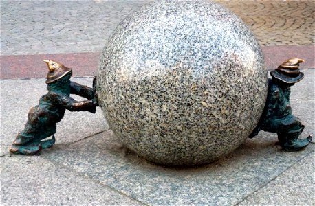 Sphere Sculpture Rock Stone Carving photo