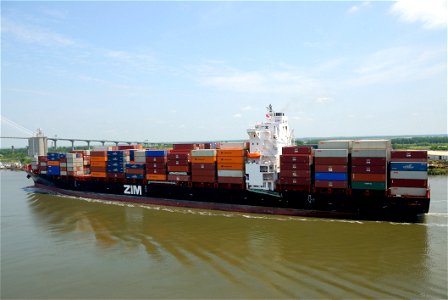 Container Ship Waterway Water Transportation Panamax