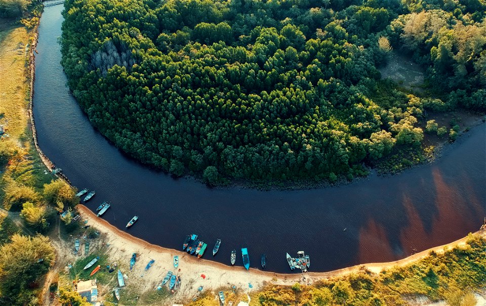 Aerial Photo Of River