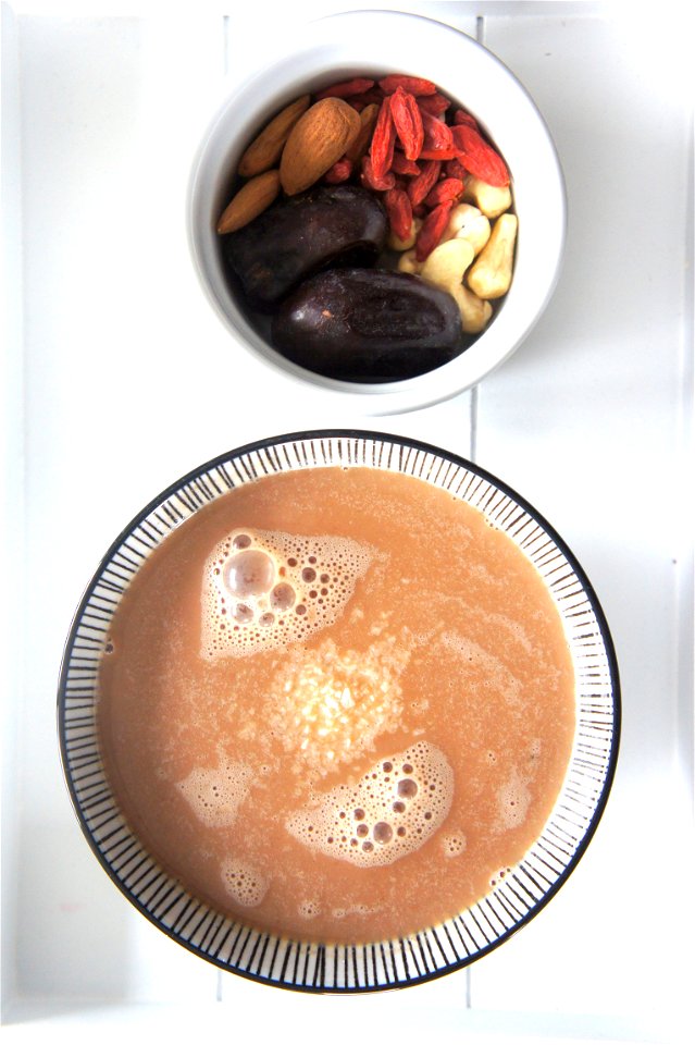 Hot Chocolate And A Bowl Of Nuts