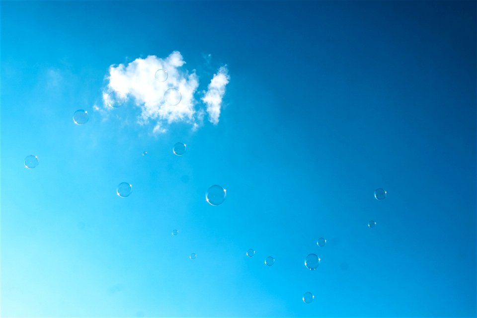 Bubbles Under White Clouds