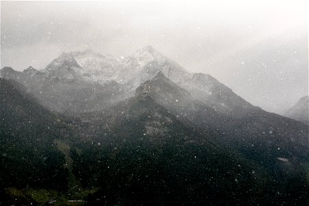 Black And Gray Mountain Ruins photo