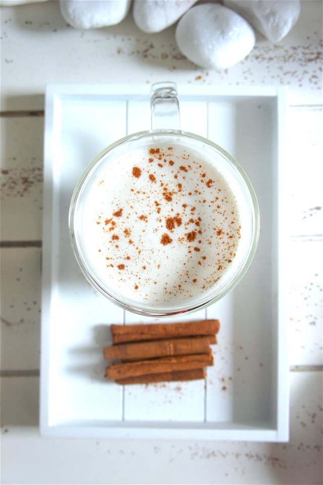 Close-up Photography Of Milk With Cinnamon photo