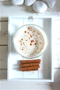 Close-up Photography Of Milk With Cinnamon