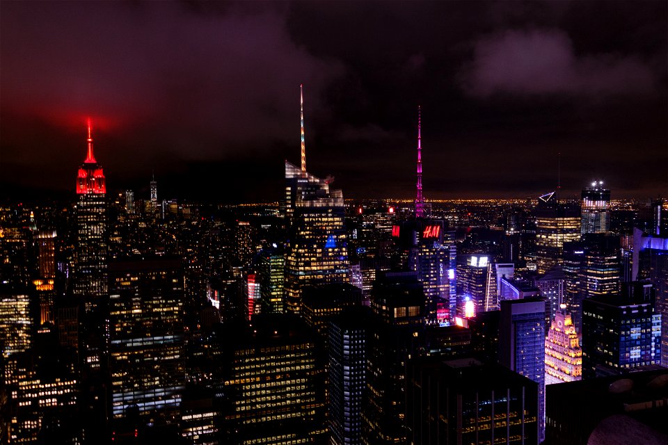 City Buildings During Nighttime photo