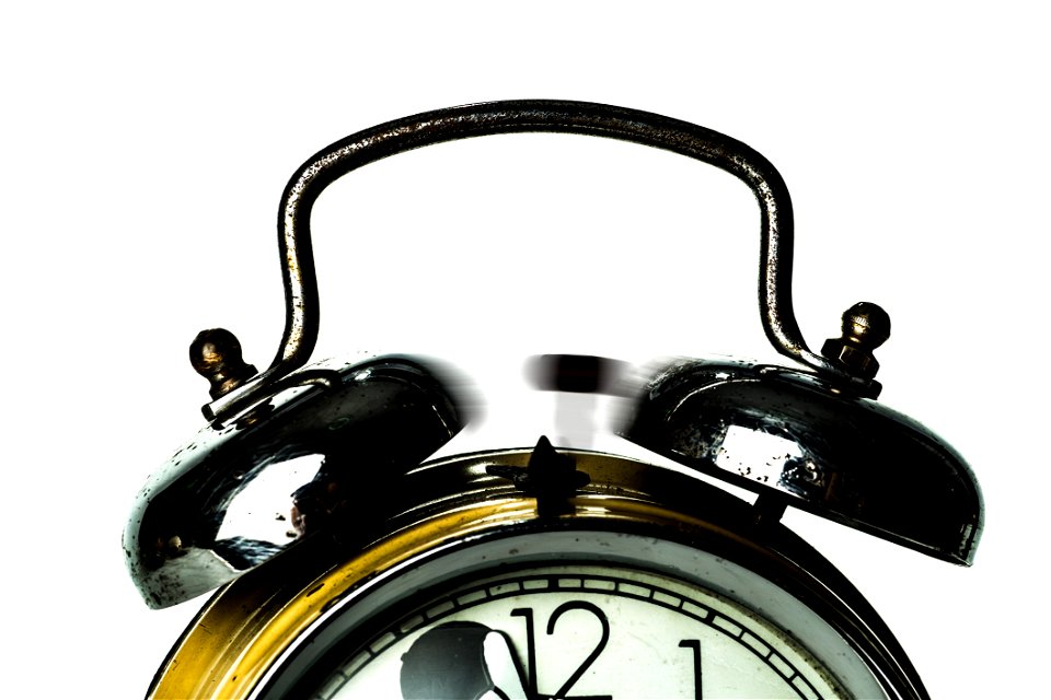 Black Ring Bell Alarm Clock photo