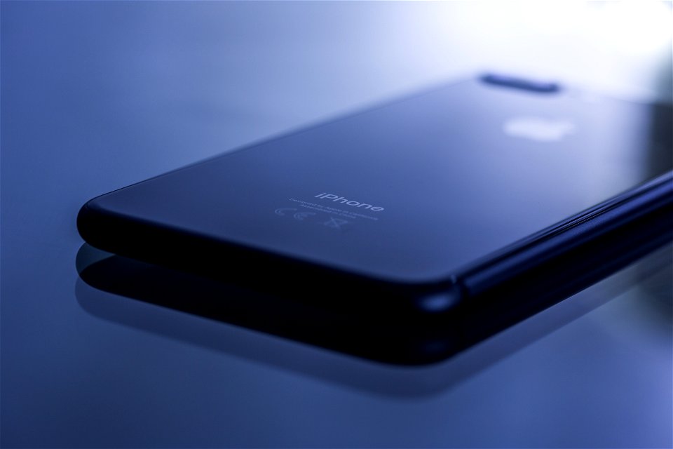 Black Iphone 7 Plus On White Surface