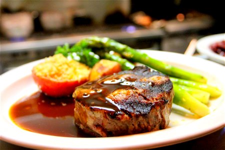 Selective Focus Photography Of Beef Steak With Sauce photo
