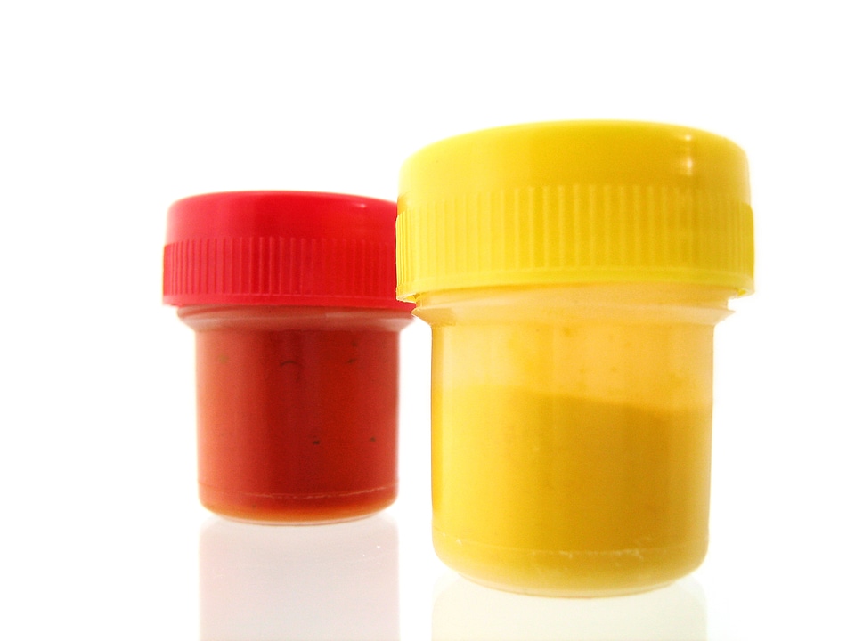 Red & yellow gouache