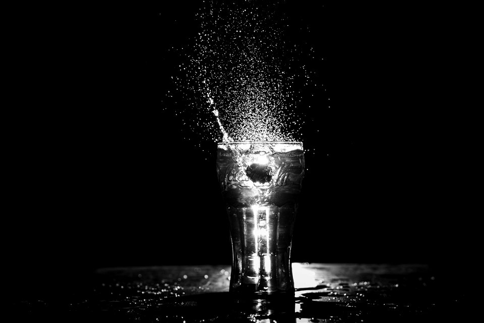 Grayscale Photo Of Drinking Glass
