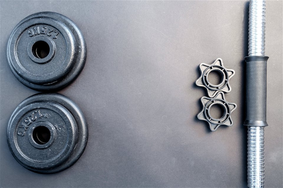 Gray And Black Barbell