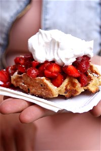 Strawberry Pie With Cream photo