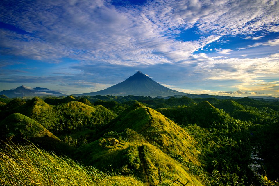 Scenic View Of Mountain And Hills photo