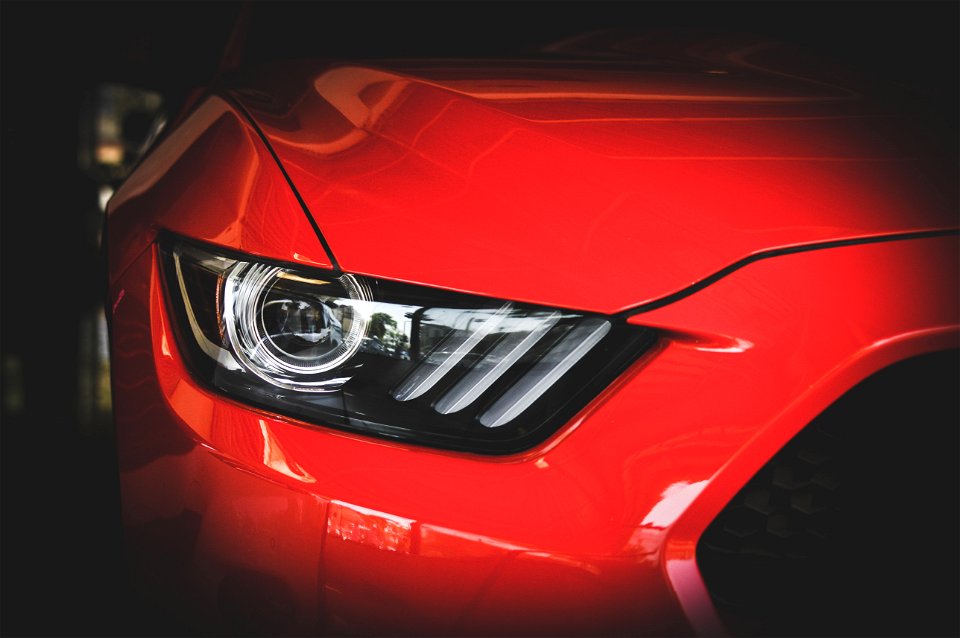 Red Car Head Light