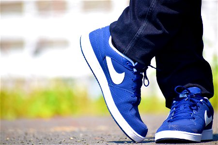 Blue Nike Low-top Shoes photo