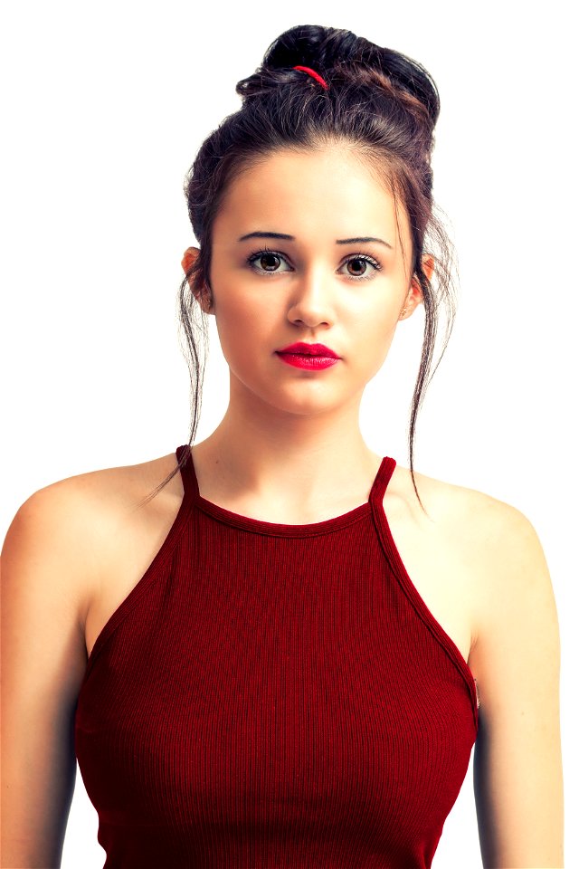 Woman In Red Tank Top photo