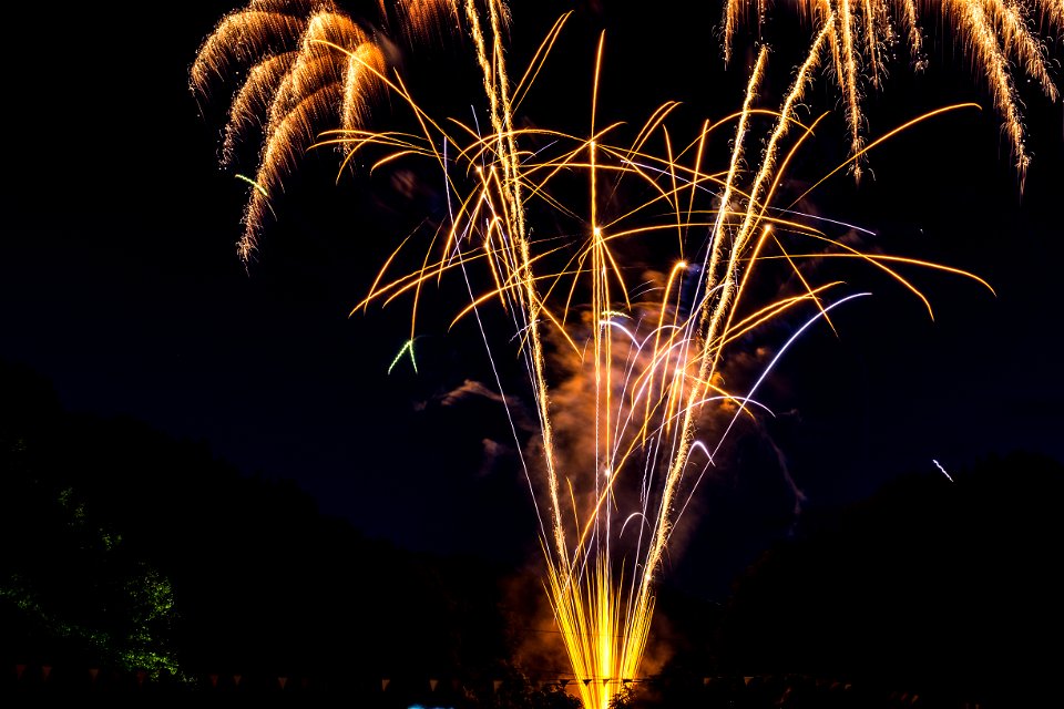 Yellow Fireworks During Night Time photo