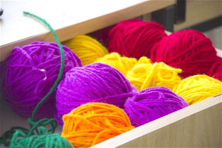 Close-up Photography Of Colorful Yarns photo