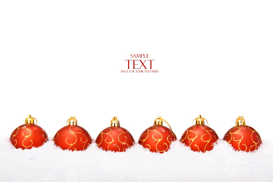 Row of Christmas Balls