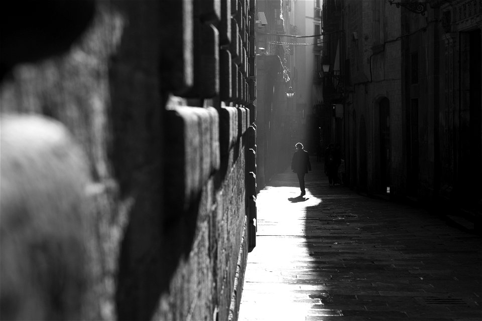 Alley Architecture Black-and-white