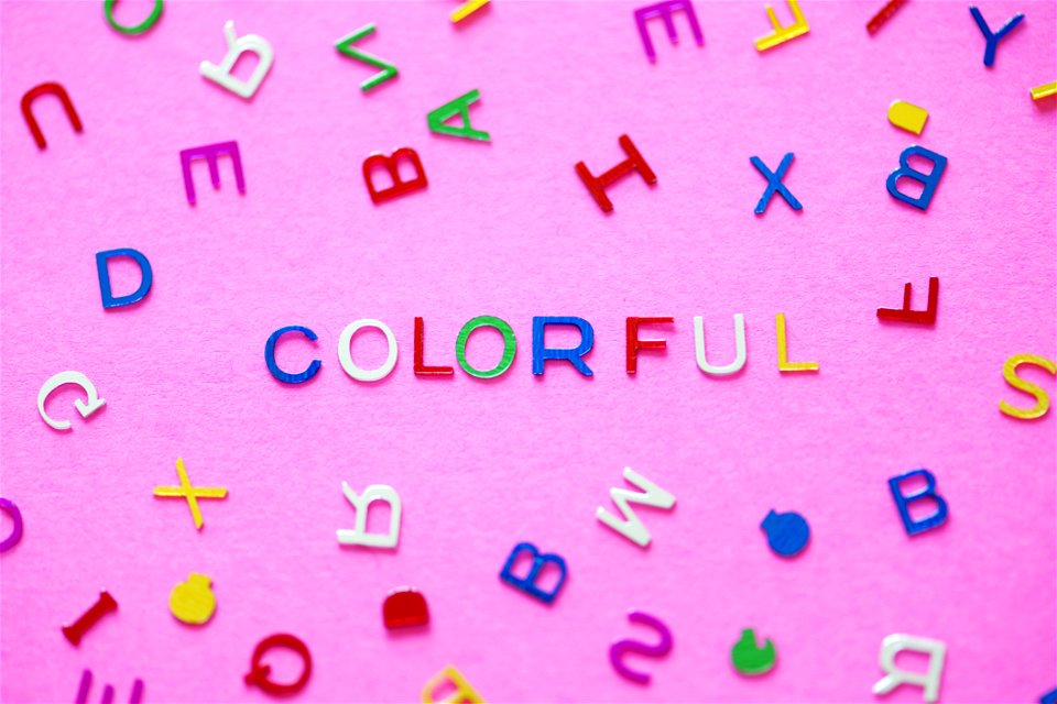 Multi-coloured Text