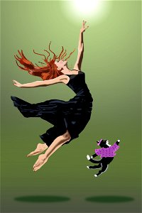Jumping Dancer Illustration Art photo