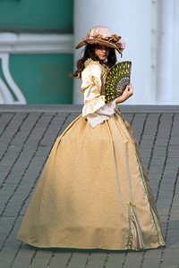 Girl in old fashioned dress