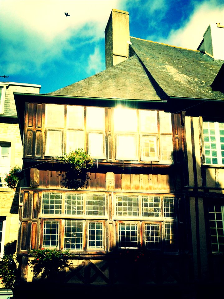 Brown Wooden 2-storey House photo