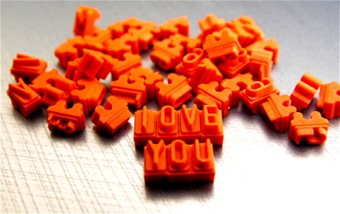 Orange Love You Cutout Decor