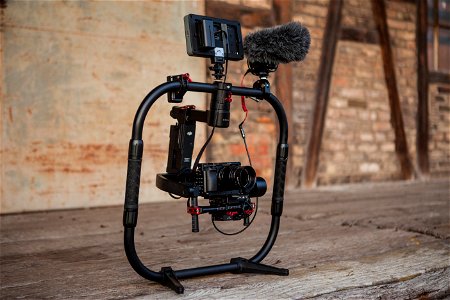 Black Camera With Stand photo