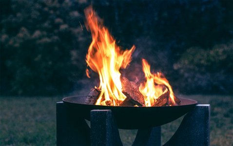 Photography Of Wood Burning On Fire Pit photo