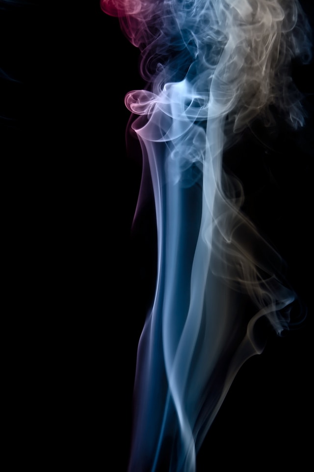 Smooth swirls of smoke