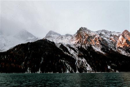 Mountain Beside Body Of Water photo
