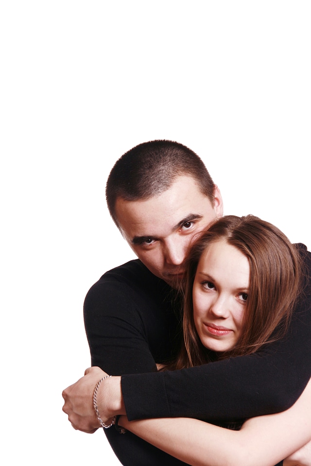 Couple on white photo