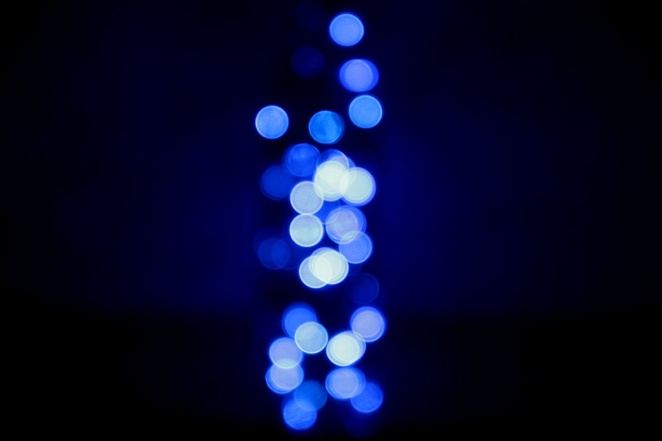 Abstract Blue Bokeh Lights