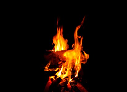 Close-up Of Bonfire At Night photo